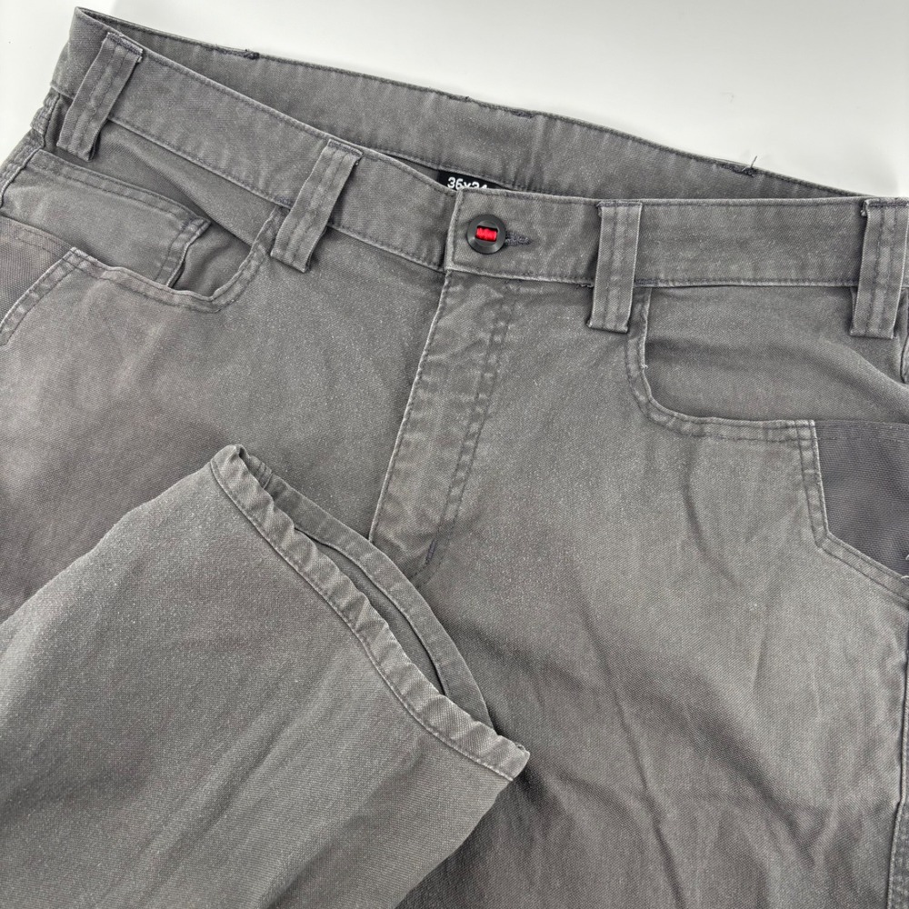 Milwaukee Work Pants Men 36x34 Gray Good Canvas Utility Carpenter Straight Leg